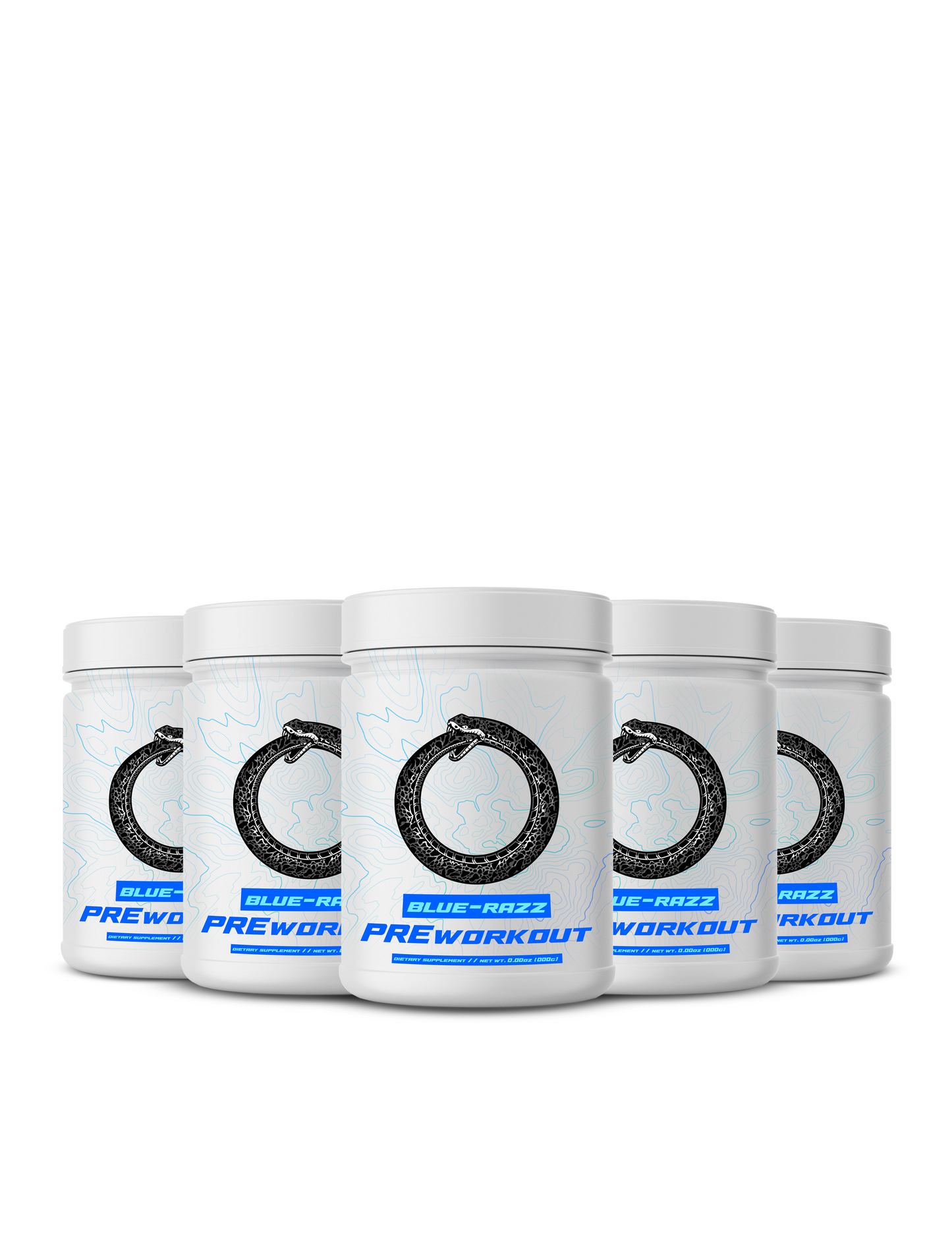 Pre-Workout Blue Raspberry - Six Bottle